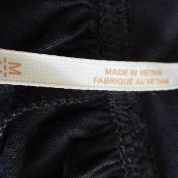 Free People "Keepin On" Tee, Black, Twist Front, Tie Sleeves Flowy Top Size M - Picture 10 of 11